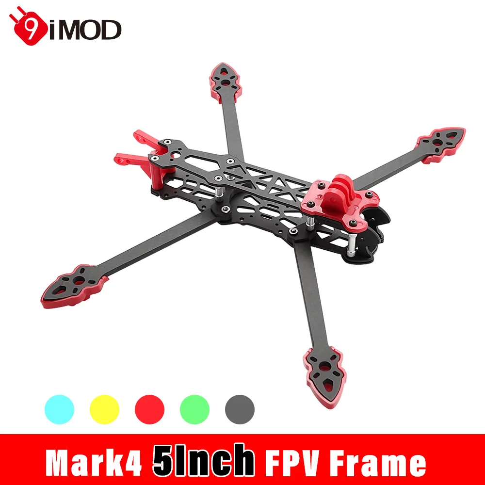 

9IMOD Mark4 5-дюймовая рама гоночного дрона FPV 225 мм 5 мм, рычаг из углеродного волокна 3K с печатными частями