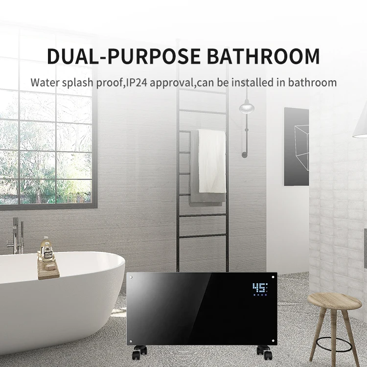 جودة عالية عرض كبير الكهربائية المنزل المسخن الحائط مرآة لوحة زجاجية سخان #6