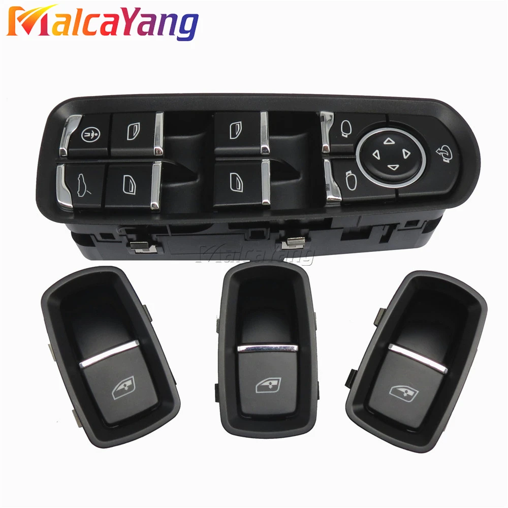 

7PP959855C For Porsche Panamera Cayenne Macan Window Control Switch Driver Passenger Side Button 7PP959858RDML 7PP959858MDML