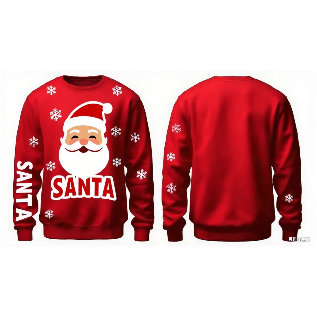 Kerstfeest viering grafische hoodie 3D print lente en herfst mode veelzijdige streetwear heren en dames Y2K hoodies