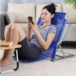 Folding Bed Backrest Support Semi-reclining Legless Backrest Chair Bedside Care Products for The Elderly Stainless Steel
