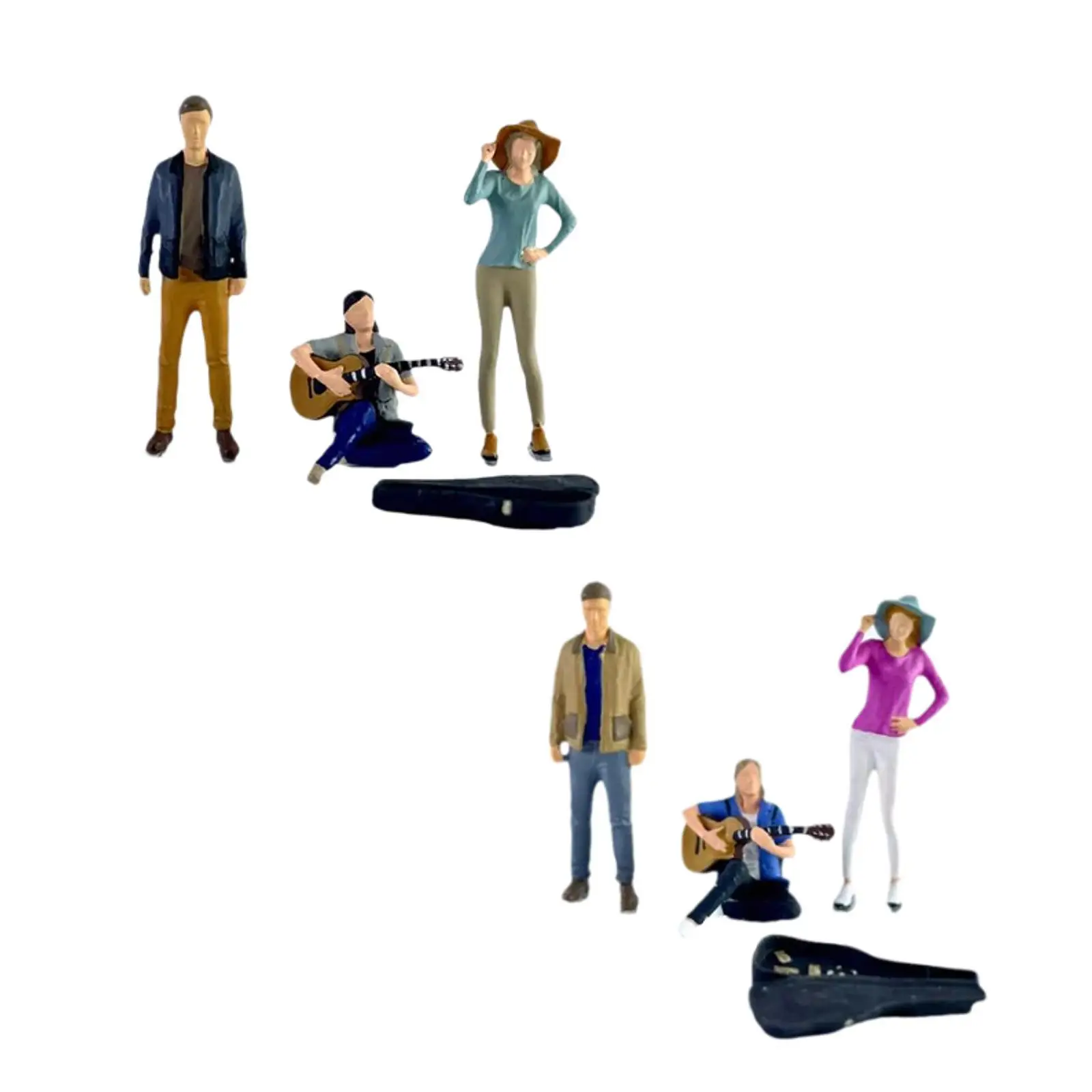 

3x Resin 1/64 People Figures Desk Decor for Scenery Landscape Dollhouse