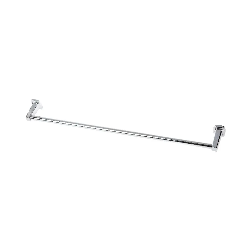 

24" Square Style Wall Mount Steel Towel Bar, Chrome Finish, Horizontal Orientation
