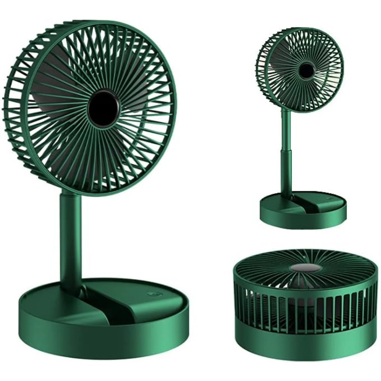 

Portable Folding Fan, Rechargeable Standing Pedestal USB Fan, 3 Speeds, 2000mAh Battery Operated Fan for , Camping, Outdoor and