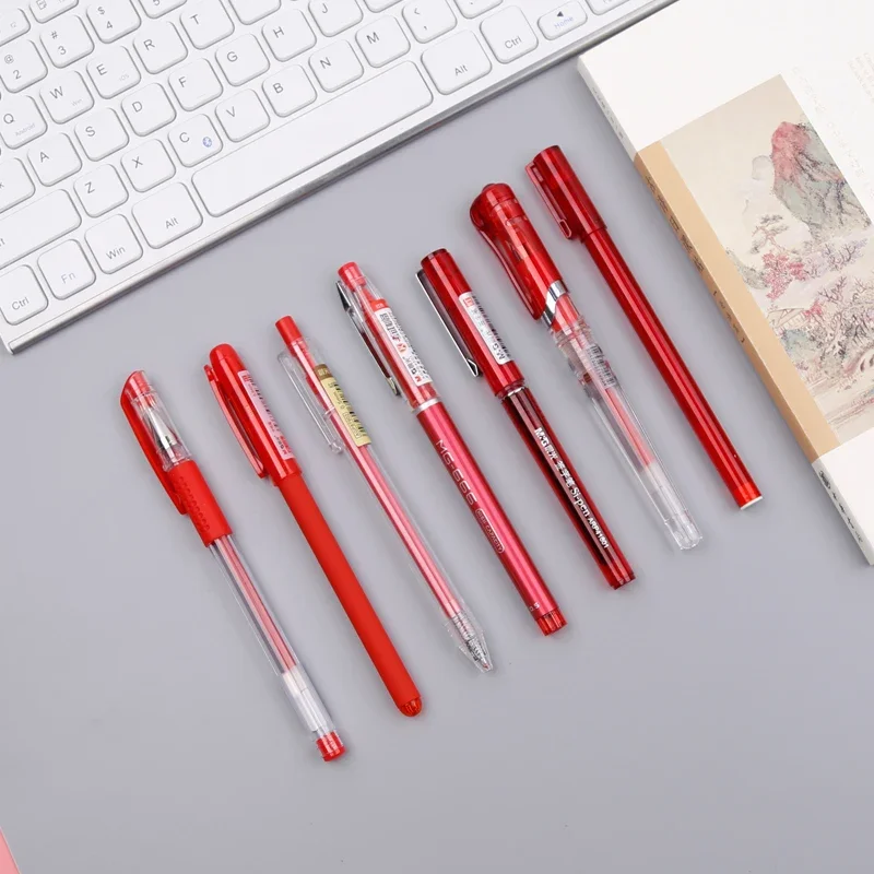 

6 шт. M&G красная ручка гелевая ручка оптовая продажа 0,5/0,7 мм красная ручка для подписи Focus Mark