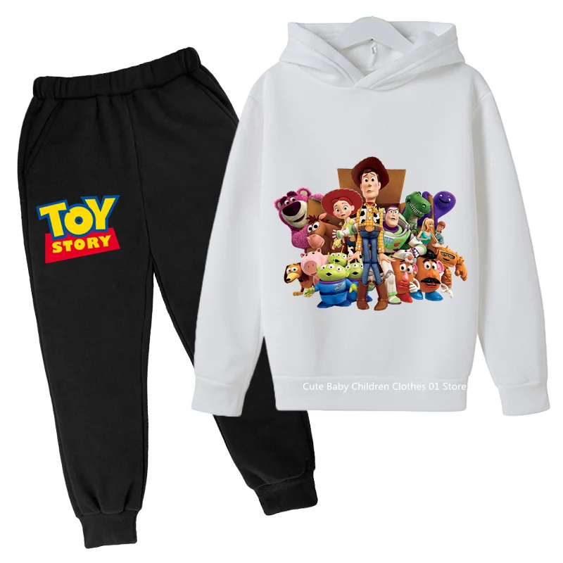 2-13Y Children Toy Story Clothes Kids Suit Warm Sweater Girl Hoodies Baby Pullover Sweatshirt Pant Girl Boy Toy Story Tracksuit