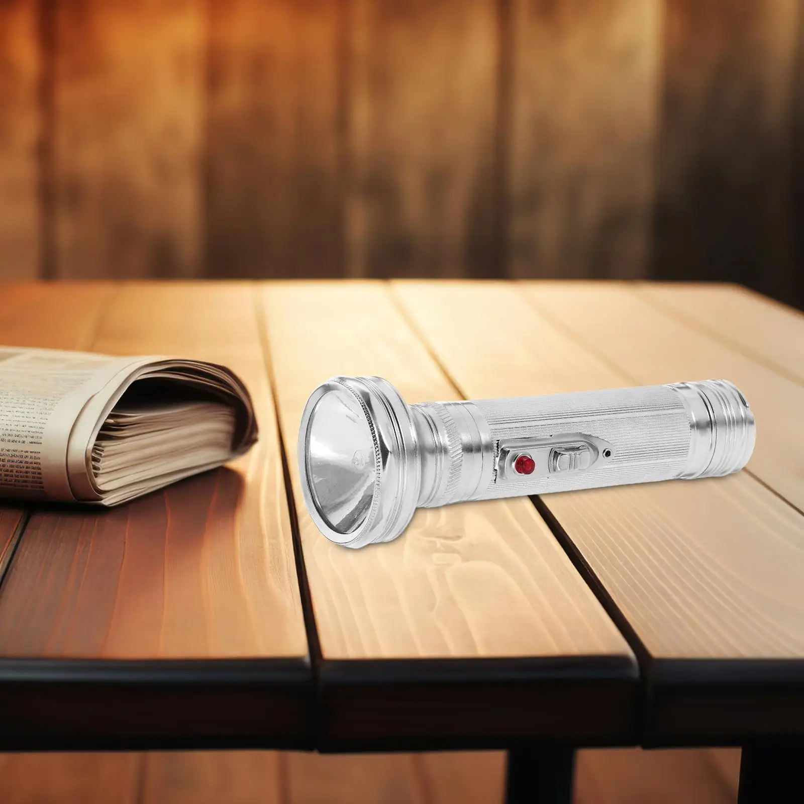 Lampe de poche Vintage en aluminium des années 70, artisanale pour maison rurale, torche Heritage, projecteur de nuit rétro, à l'ancienne, solide et Durable