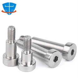 GB5281 M4 M5 M6 M8 M10 304 Stainless Steel Hexagon Socket Shoulder Screw Cup Cap Head Bearing Screw Stuff Bolt Allen Plug Screw