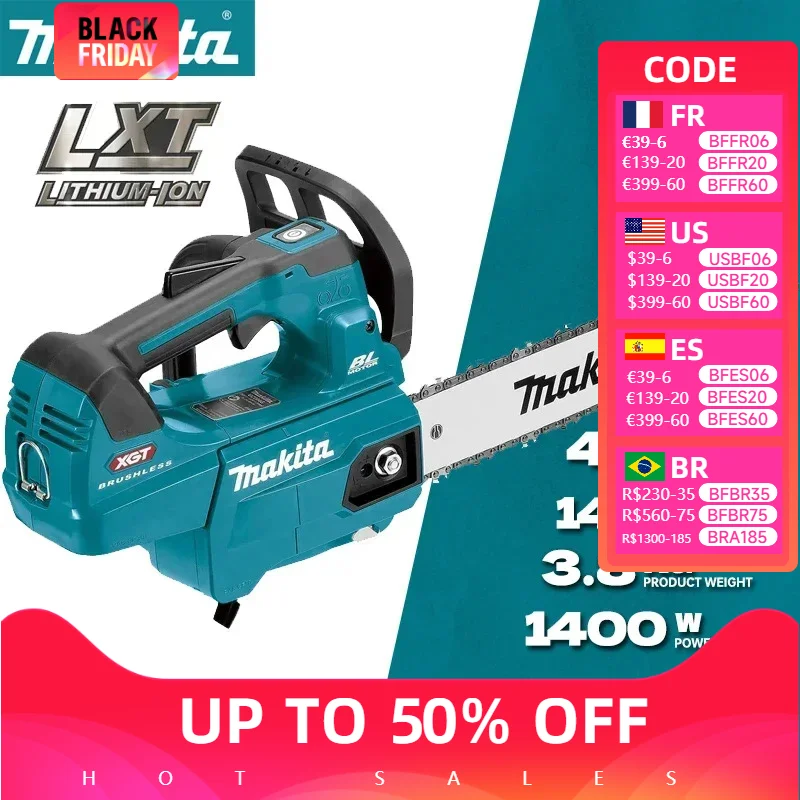 MAKITA UC004GZ Electric Saw 40V XGT Brushless 35cm Top Handle Chainsaw Cordless Makita Power Tools UC004G