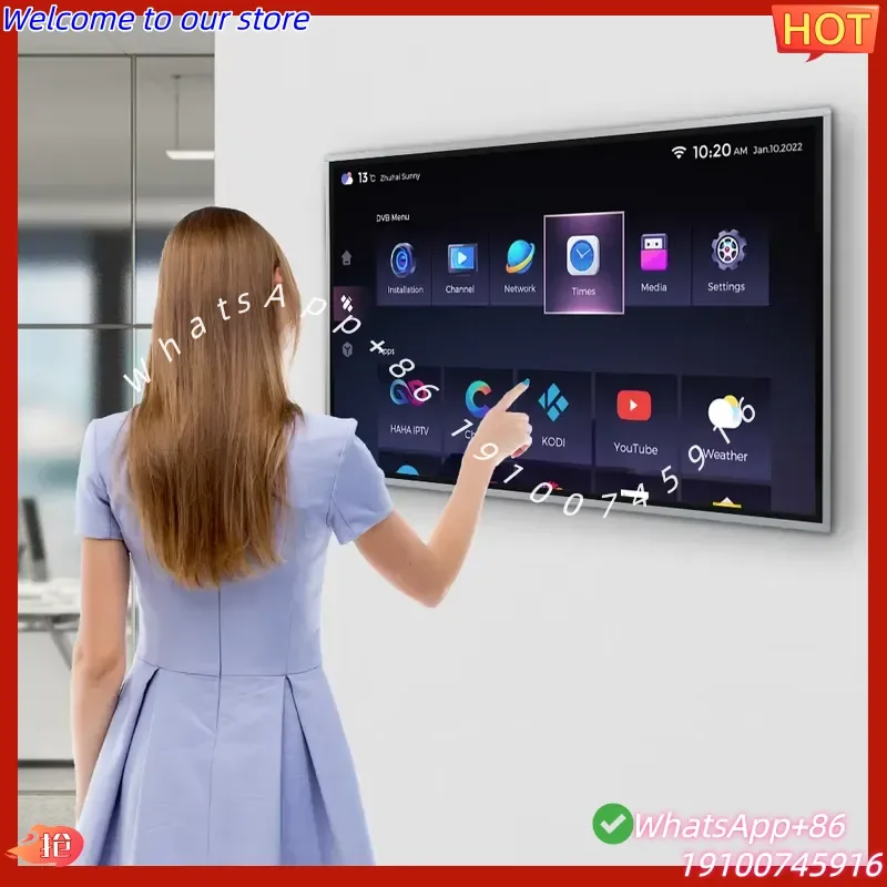 2026Hot 32 43 50 Inch Interactive Advertising Screen for Shops With Software Wall Mount Indoor Digital Signage Touch Screen