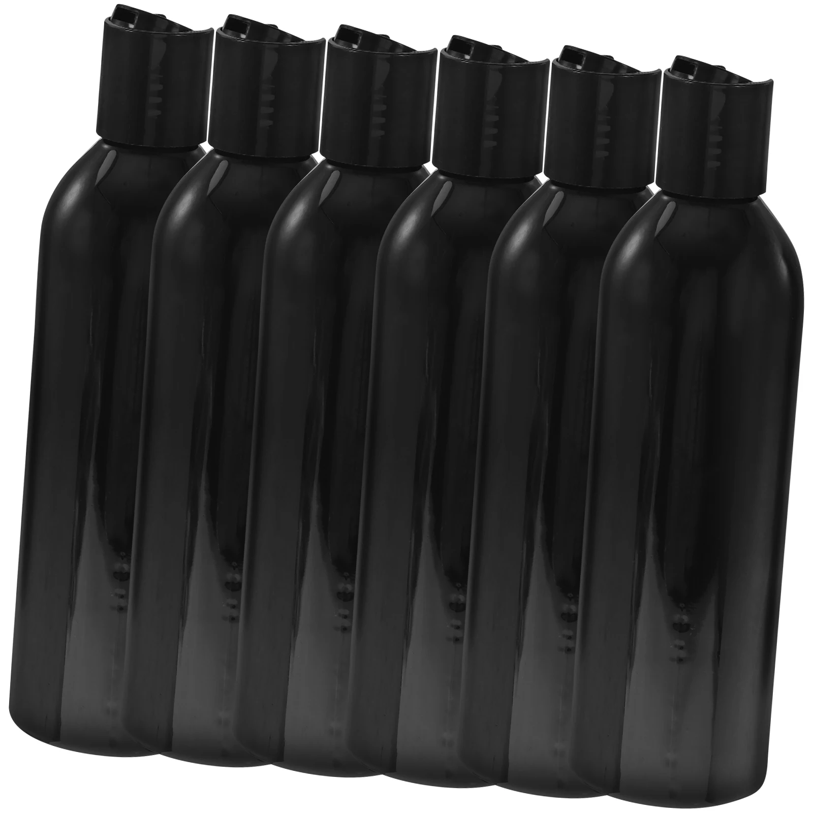 

6Pcs Portable Bottles Black 250ml Travel Refillable Containers for Shampoo Lotion Sunscreen Skin Care