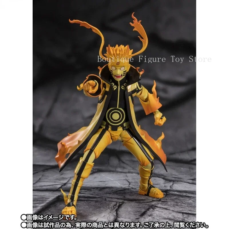 In Stock Original Bandai S.H.Figuarts NARUTO Uzumaki Naruto Kyuubi Figure Anime Model Toy Collect Action Gift