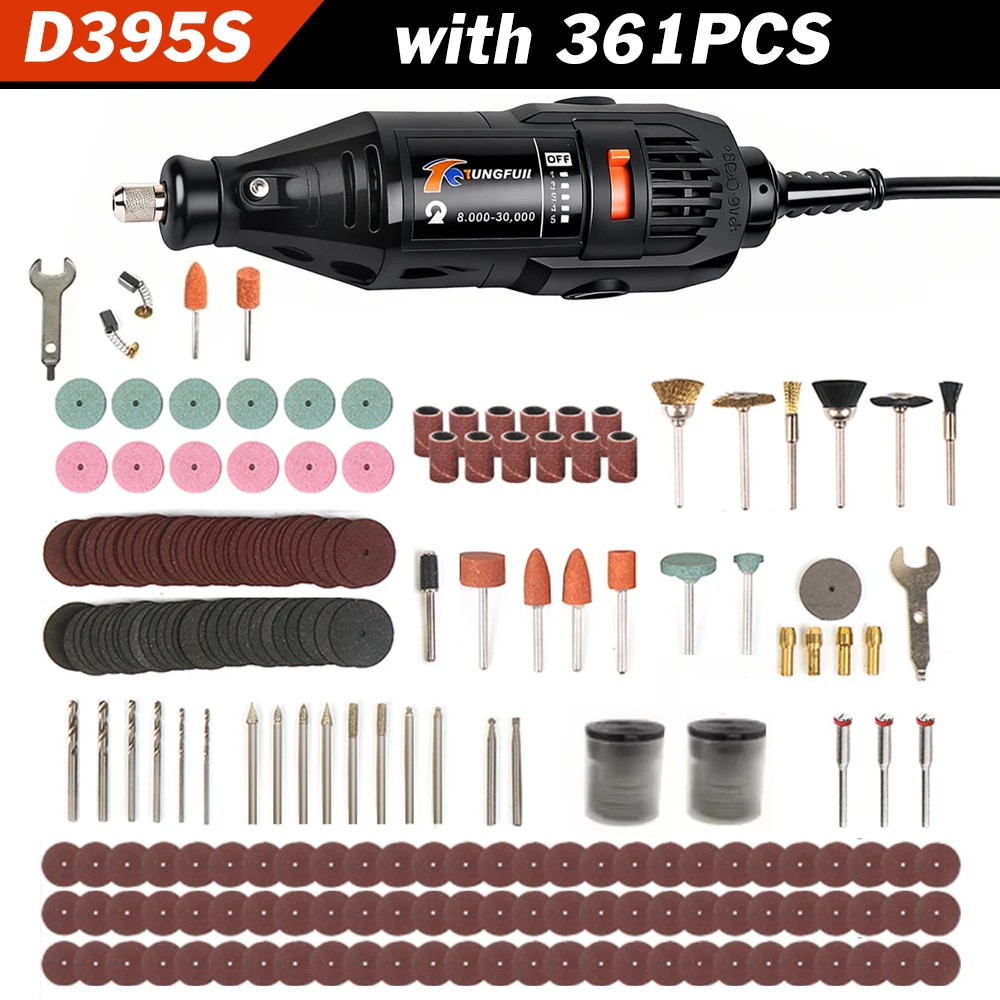 Mini elektrische boorgraveermachine, Dremel roterend gereedschap, graveurslijpmachine compatibel met elektrisch gereedschap, accessoires, 220V