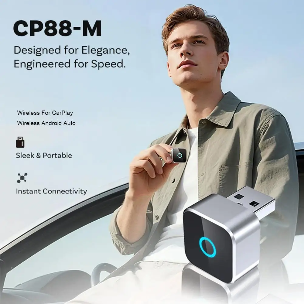 

Беспроводной адаптер Android Auto/CarPlay Smart Play Connect, универсальный мини-бокс 2-в-1 и адаптер Fast Conn S2S0