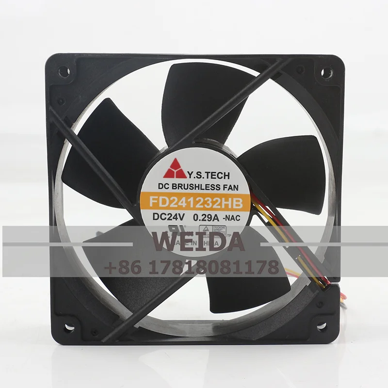 

Y.S.TECH 12 В 48 В постоянного тока 24 В 0,29 А AC EC 12032 120X120X32 мм 12 см преобразователь частоты с двумя шарикоподшипниками 3-проводной вентилятор охлаждения FD241232HB