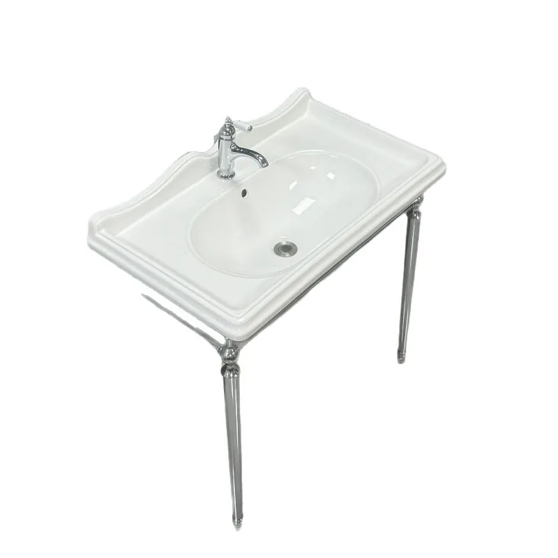 Retro floor-to-ceiling wash basin bracket color bathroom balcony wash basin bathroom cabinet