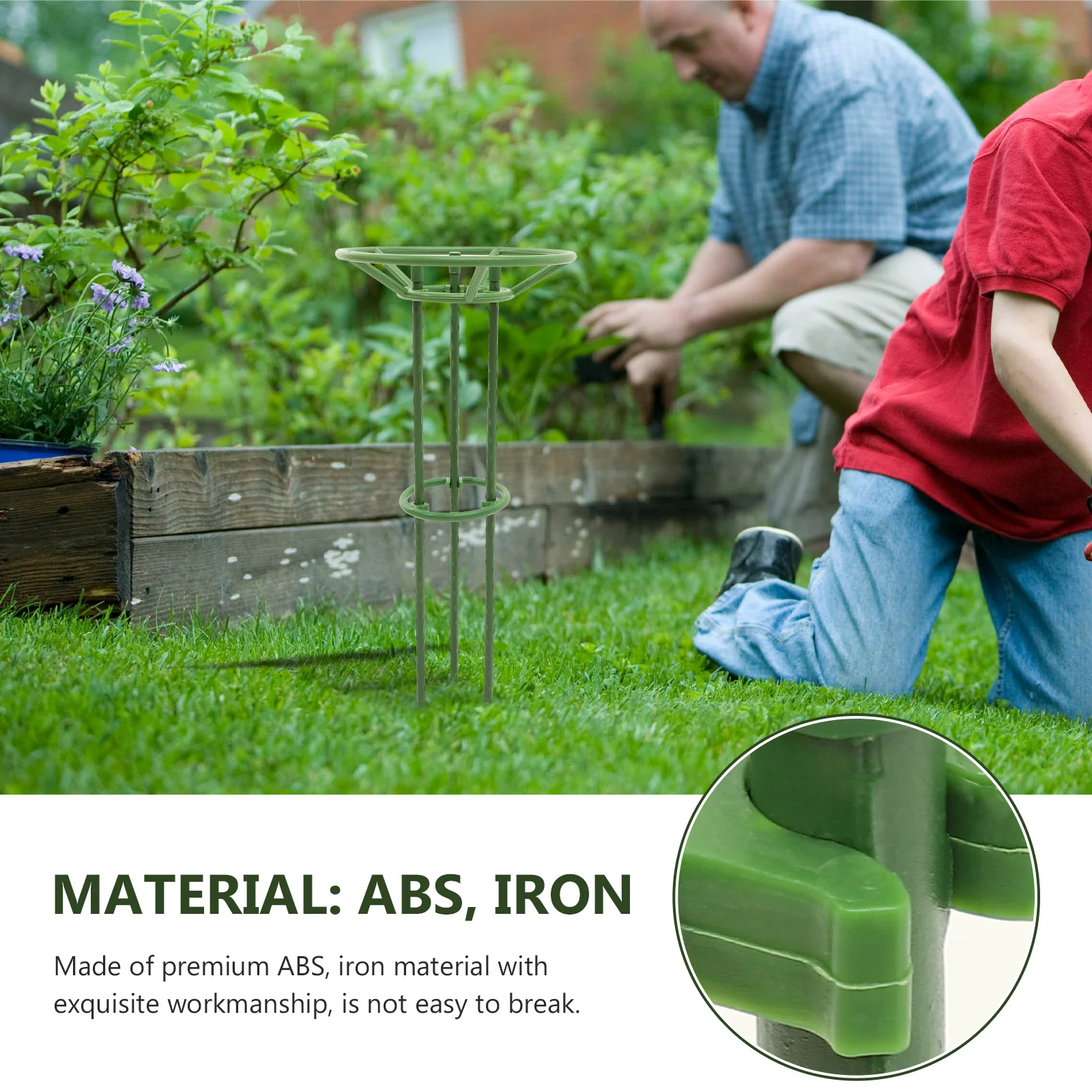 

1Set Plant Support Cage Sturdy ABS Iron Adjustable Climbing Plant Frame Tomato Vine Stand Garden Stake Support