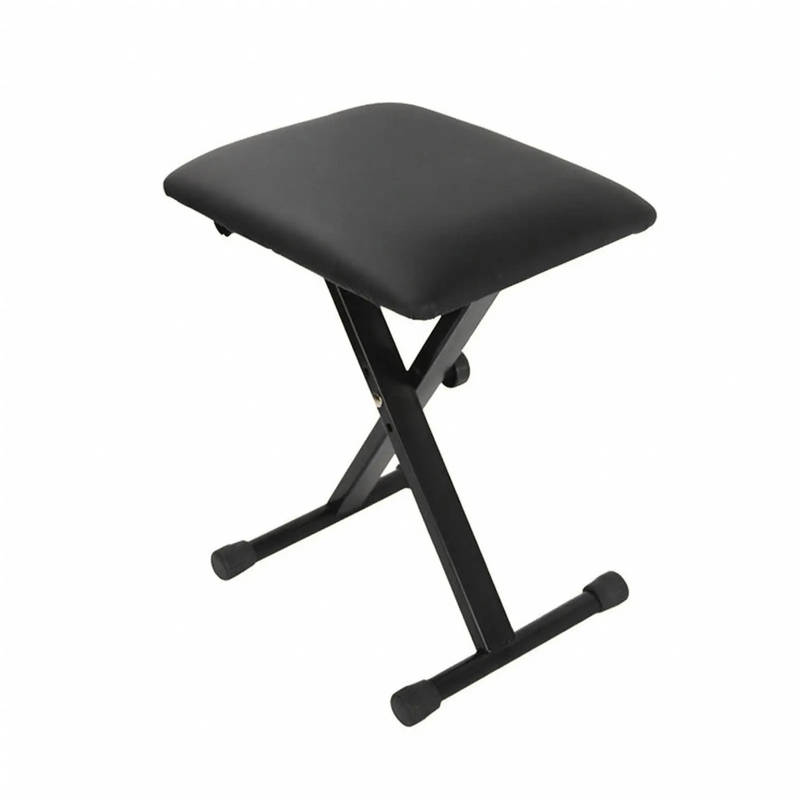 Classic Black Keyboard Bench Padded Seat for Digital Piano Home Studio Sturdy Metal Frame Support