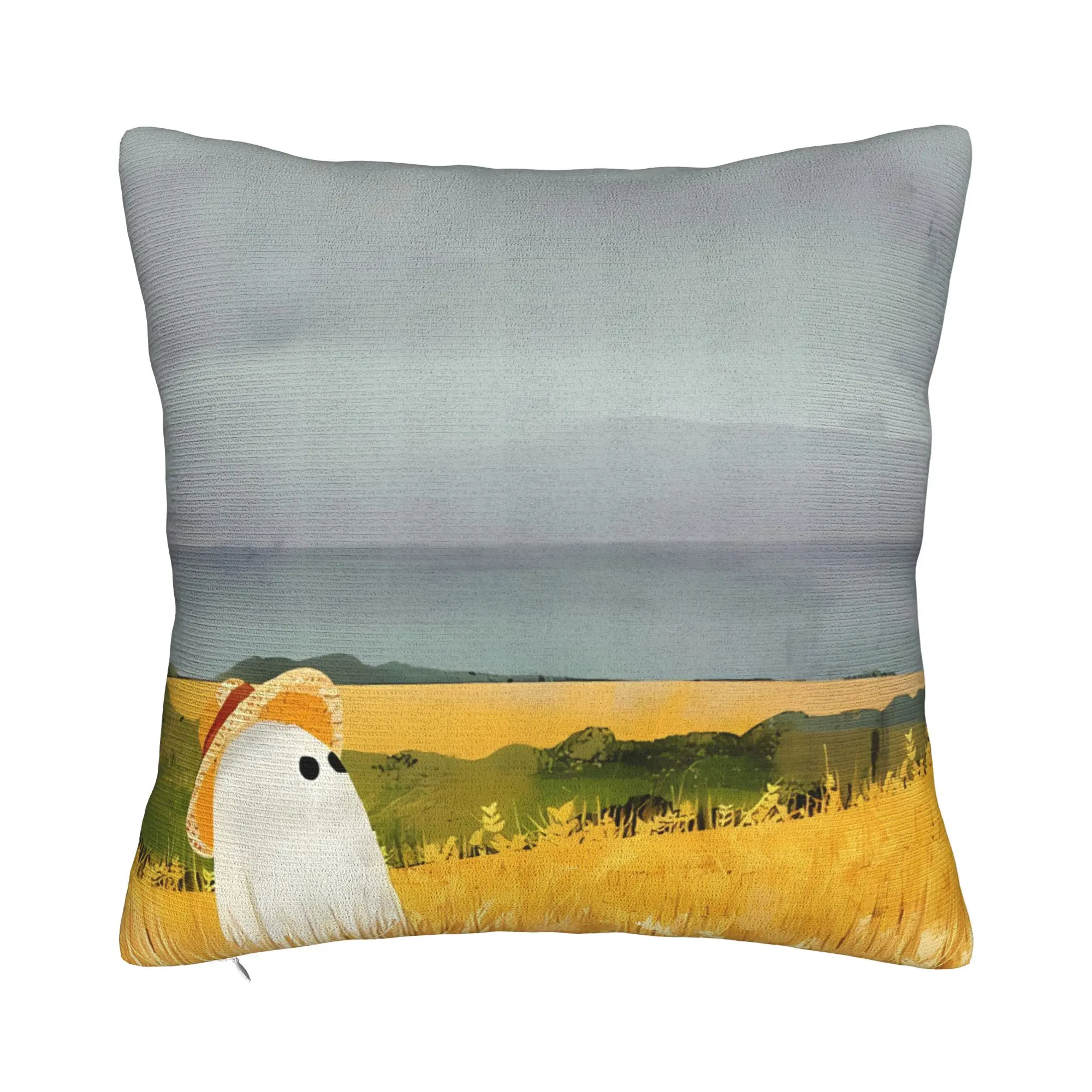 There's A G Ghost In The Wheat  Again  Decorative Pillowcases for Cozy G-Ghost Pillow Cover Soft Durable