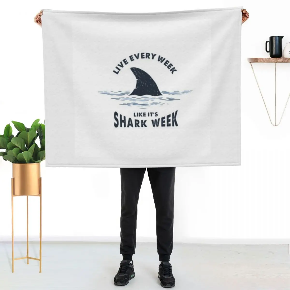Live every week like it's shark week. Throw Blanket Camping Furry Luxury St Luxury Vintage Blankets