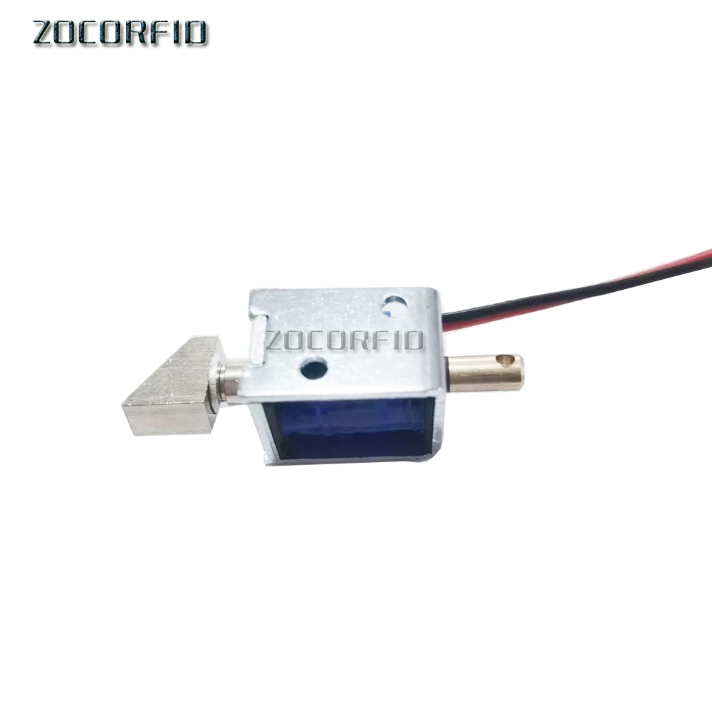 10 unids/lote Ultra pequeño DC12V solenoide push-pull marco electroimán bobina mini cerradura electrónica cerradura de perno de control eléctrico