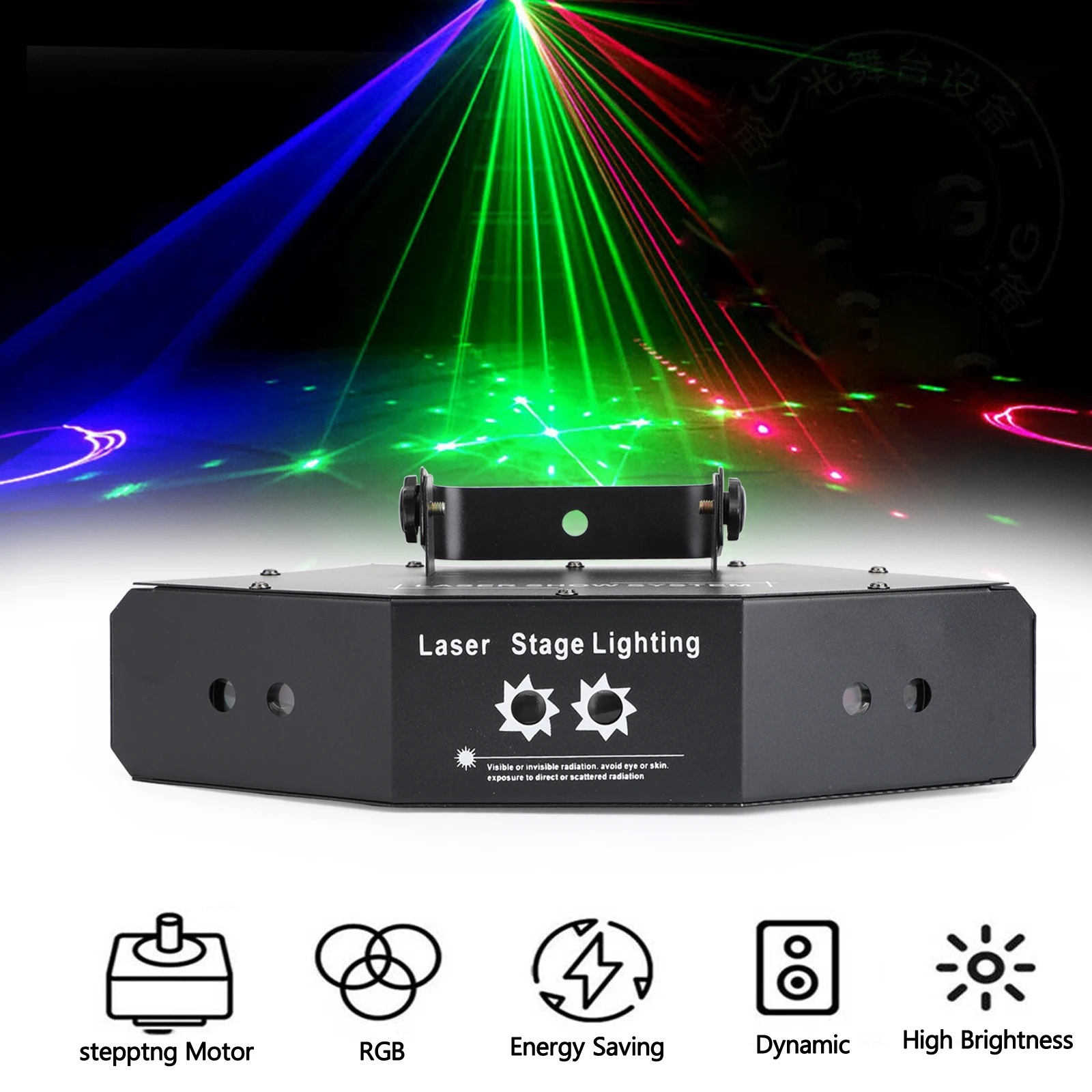 

6 Lens Scan Laser Light DMX Line Beam RGB Scanning Stage Lighting DJ Dance New