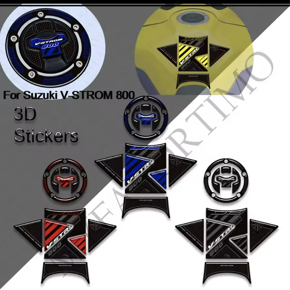 Motorcycle Tank Pad Gas Fuel Oil Knee Stickers For Suzuki V-STROM VSTROM V STROM 800 DE 800DE Adventure Protector 2023 2024 2025