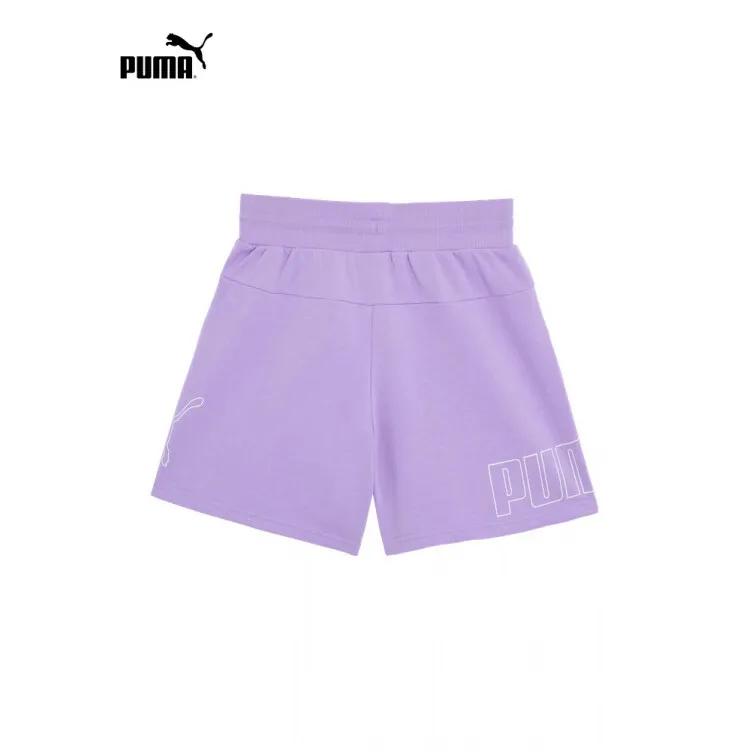 PUMA Loose High Waist Running Fitness Shorts Women's Summer Straight Casual Three-point Pants 683445-25