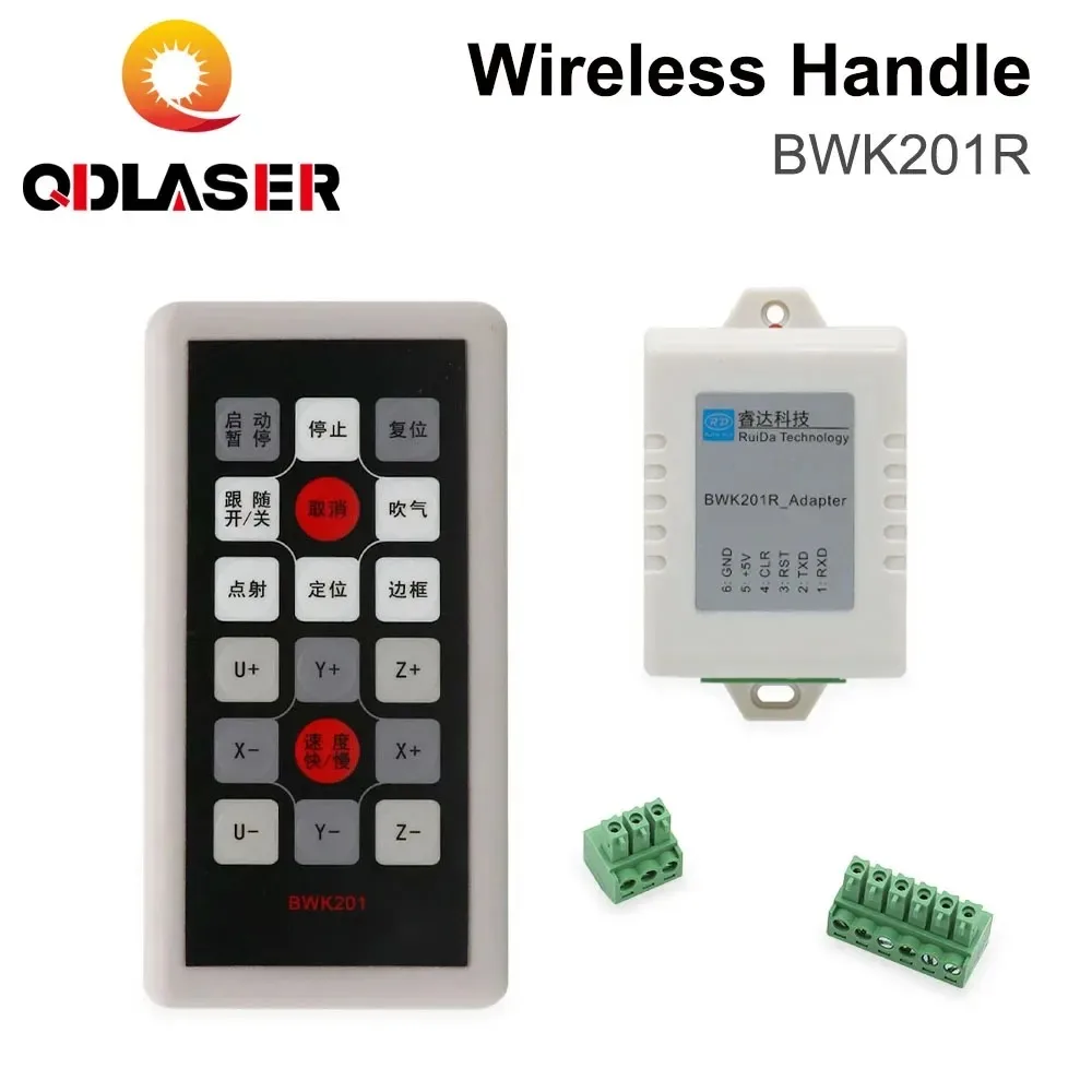 QDLASER Ruida BWK201R Wireless Remote Control Handle for RDC6442G RDC6442S DSP CO2 Laser Engraving Machine Controller Parts