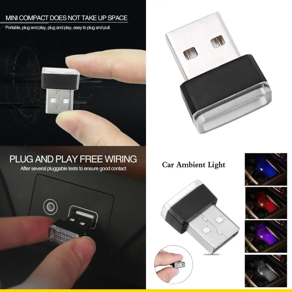SZCH Car Mini USB LED Light Decorative Lamps for Interior Environment Auto PC Computer Light