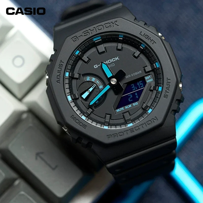 Casio GA-2100 Men\'s Pilot Series GSHOCK Black Waterproof Versatile Extreme Fashion Student Sports Electronic Watch Calendar