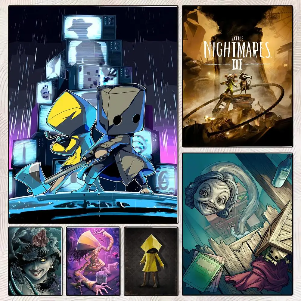 Game Little Nightmares Painting Calligraphy Stylish Canvas Poster Wall Art for Living Room Bedroom Office Home Decor