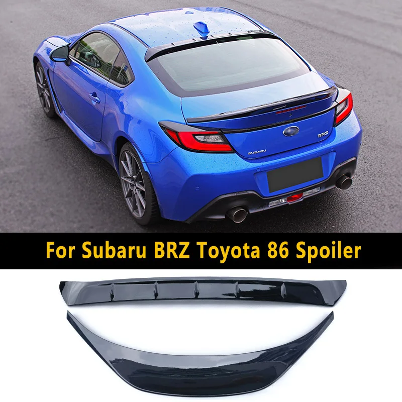 For 2022 2023 Toyota ZA86 GR86 Subaru BRZ Bright Black  ABS Material Lid Sports Spoiler Top Wing Lip Body Kit Accessories