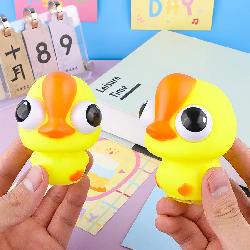 오리 눈 압박 장난감, 핀치 감압 감각 피젯 장난감, 눈알 튀는 장난감, 스트레스 해소 발기 장난감, 크리스마스 선물 장난감