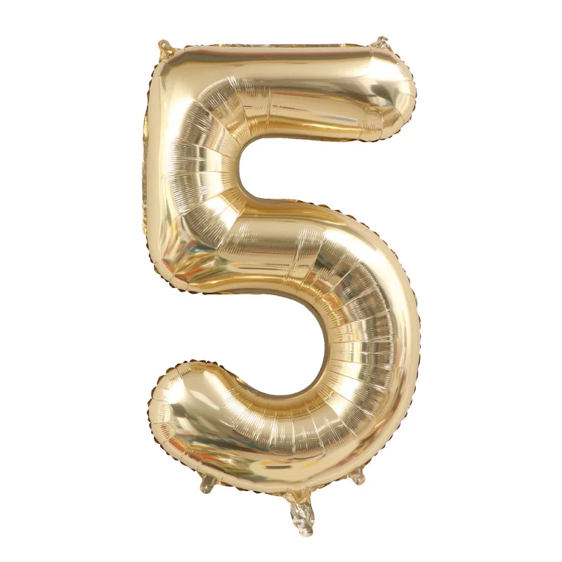 1 STKS 40 inch grote wit goud licht goud digitale folie ballon voor meisjes verjaardagen helium grote number0-9 ballon decoratie