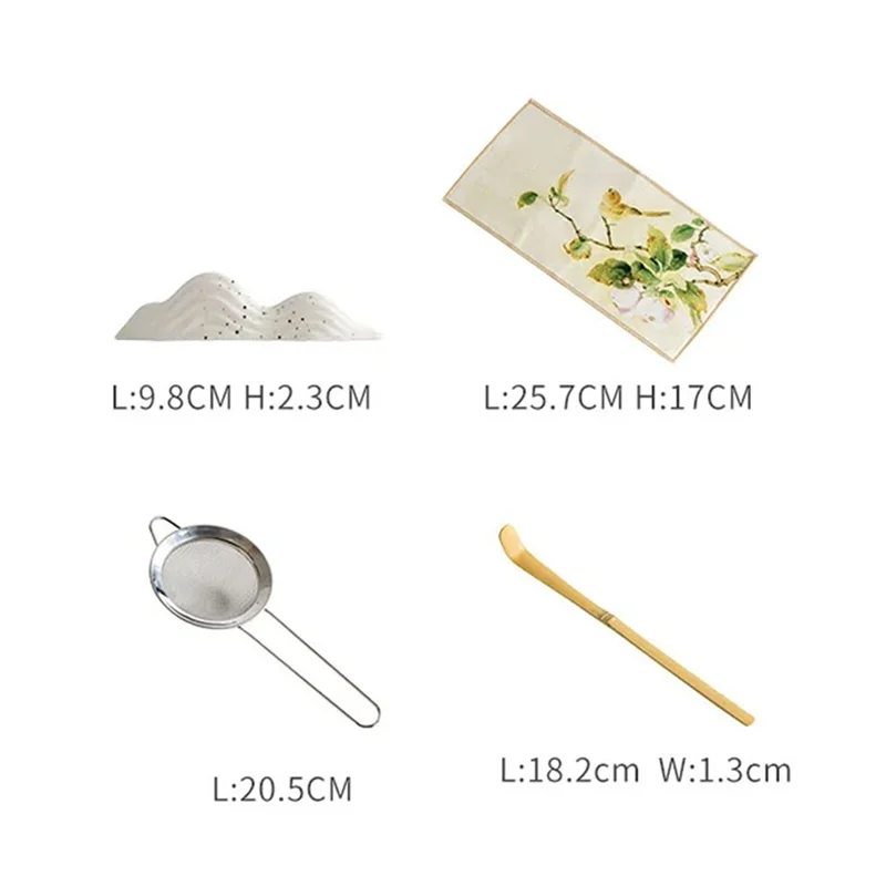 

Чайный сервиз AAAF, 7 шт., белый чайный венчик матча, набор чайной посуды, японская церемония, бамбуковая кисть, миска, блендер матча, изысканный