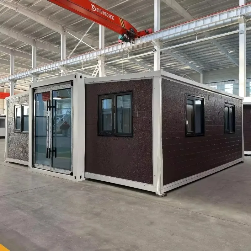 20ft Luxury Expandable Container House Prefabricated Portable Steel Modular Cabin Foldable Villa-Style Home Apartment School