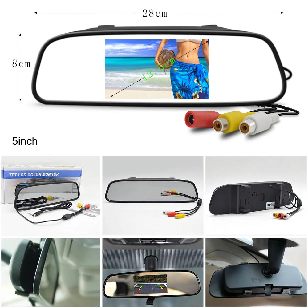 Einfache Installation Rückansicht Backup Kamera 4,3/5/7 Zoll Auto LCD Monitor Für Fahrzeug Van Nachtsicht Reverse parkplatz Bild System – Detail 12