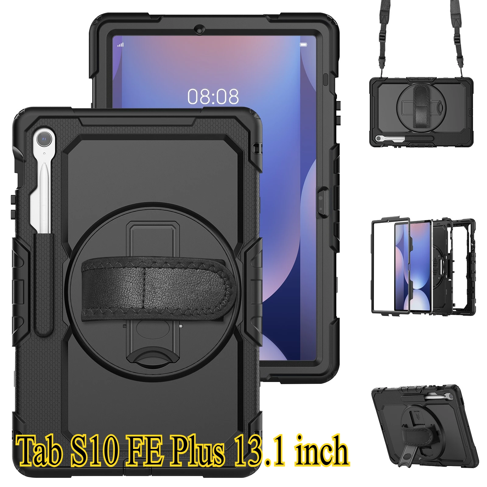 

Heavy Armor Kids Tablet Case For New Samsung Galaxy S10 FE Plus 13.1 inch X620 X626b Shockproof Funda For S10 fe + 13.1 " Cover