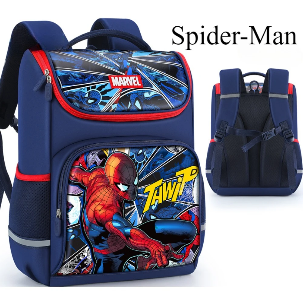 

Marvel Spider-Man Backpacks for Boys in Grades 1-4 Bacteriostat Lightweight Breathable Multi Layer Storage School Backpack Gift