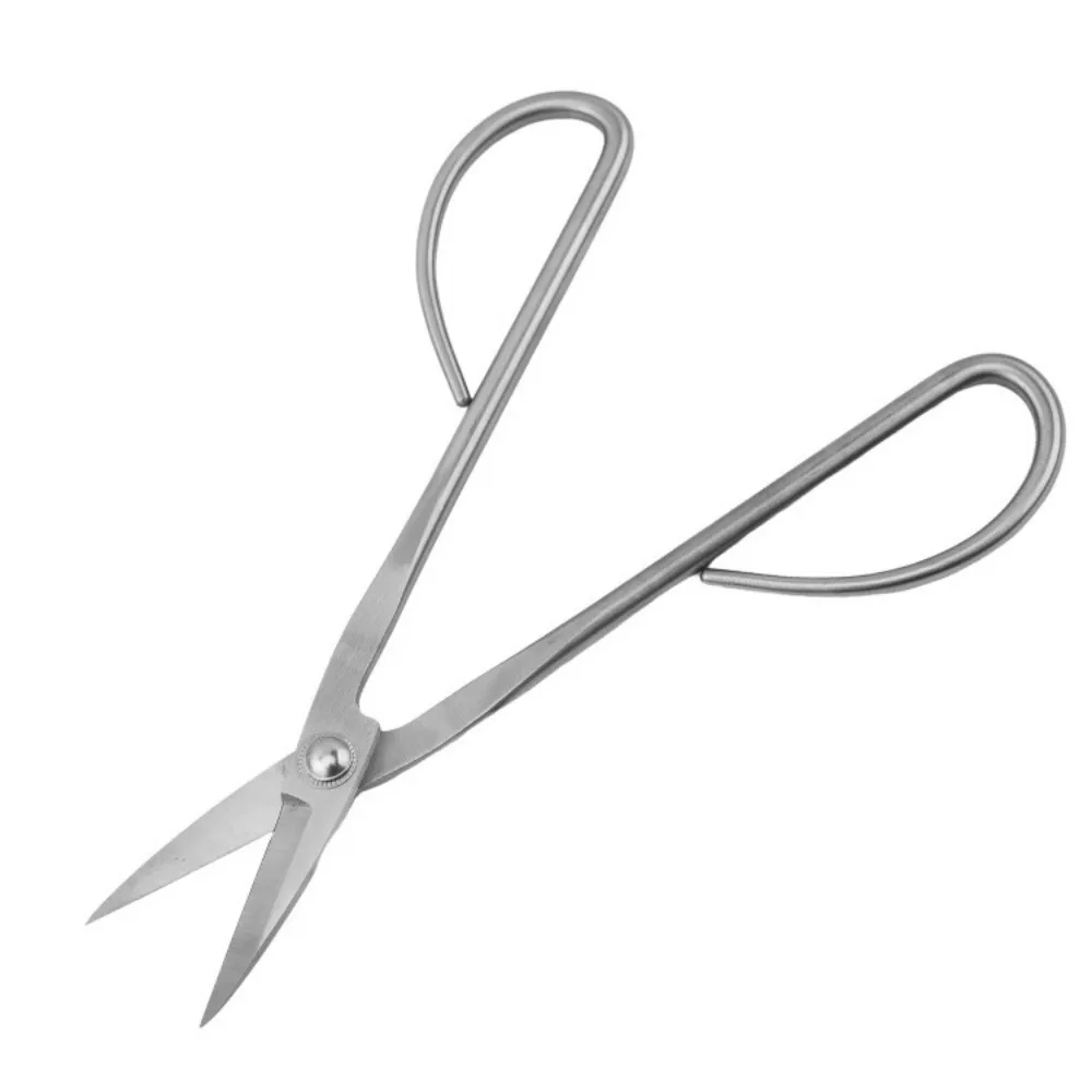 Stainless Steel Bonsai Leaf Bud Pruning Scissors, Long Handle Precision Gardening Shears for Bonsai Flower Succulent Trimming