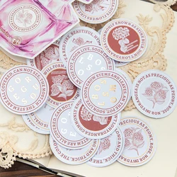 20 pcs INS Flower texture Stickers Diy Decorative Stick Labels Scrapbooking hand made Diary Album Stationery Collage material