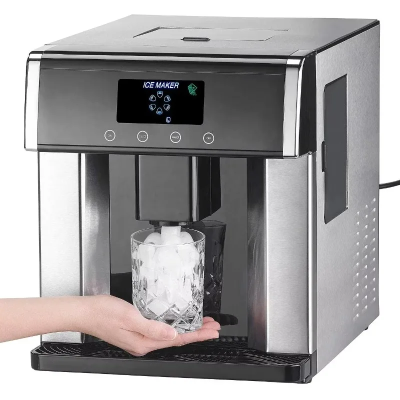 12kgs Auto Dispensing Ice Home Use Multi Function Counter Top Portable Mini Ice Dispenser Maker Machine with Water Dispenser