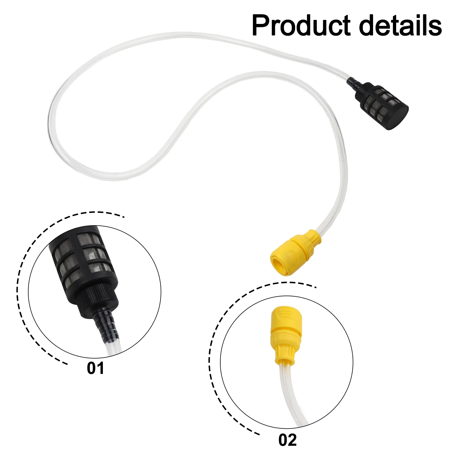 1set 1.5m Slang Met 2 stuks Connector zelfaanzuigende Waterinlaatleiding zelfgewicht Waterinlaat pijp Set Voor Karcher K2 K3 K4 K5 Onderdelen