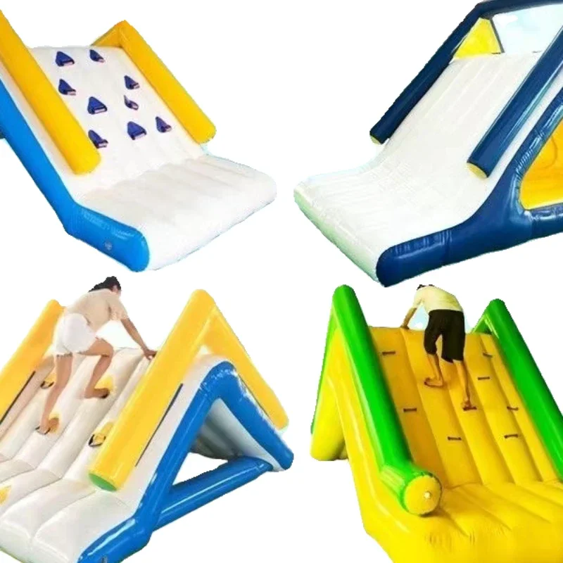 Inflatable water children's mini slide, adult swimming pool, large slide iceberg rock climbing