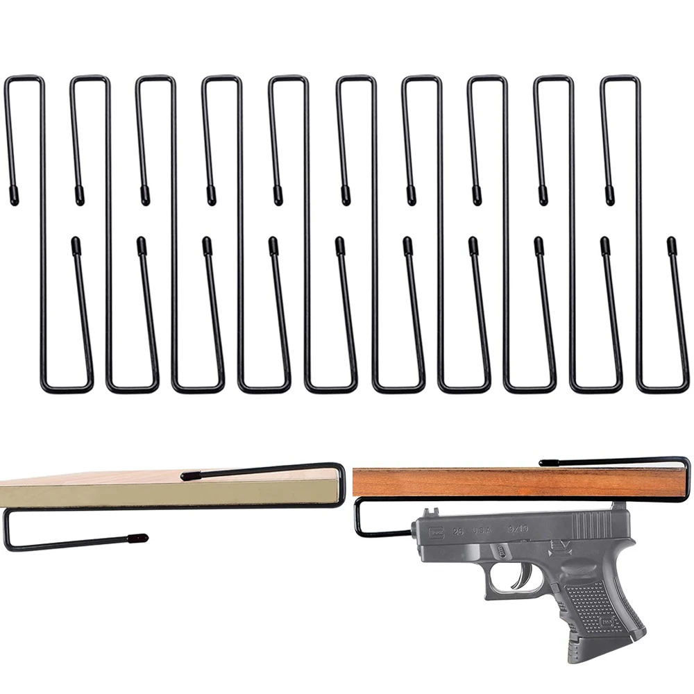 5/10Pcs Pistol Rack Gun Display Stand Handgun Rack Gun Storage Hook Pistol Handgun Holder Gun Safe Shelf Hunting Accessary