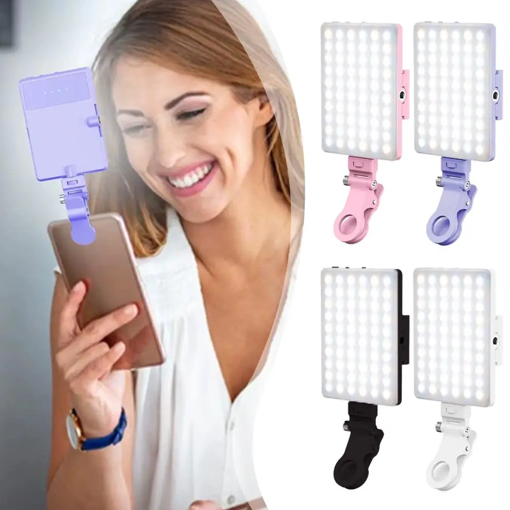 New Portable Mini Selfie Light Fill Light With 3 Modes Adjustable Brightness Rechargeable For Rechargeable Die Filled Light G7V8
