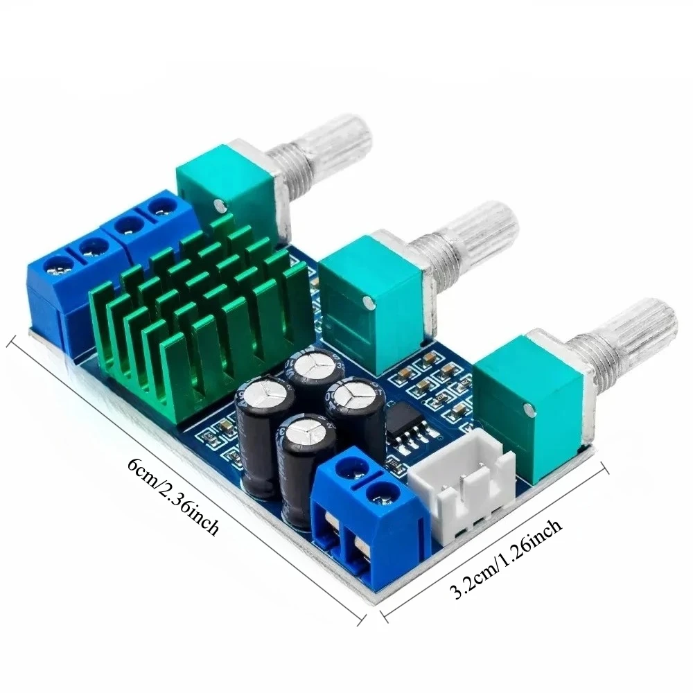 XH M567 TPA3116D2 Stereo Digital Amplifier Board 2x80W with Bass Treble Control Onboard Op Amp for DIY Speaker