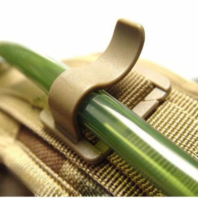 4 Piezas de Clip para Bolsa de Hidratación Molle, Tubo de Bebida Giratorio, Clip para Correa, para Mochila de Agua Camelbak, Accesorios de Senderismo