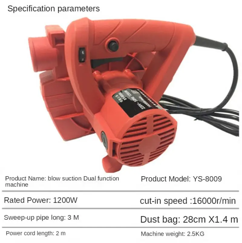 Aspirador de pó de grau industrial de alta potência 220V, coletor de poeira, soprador de decoração de água e eletricidade